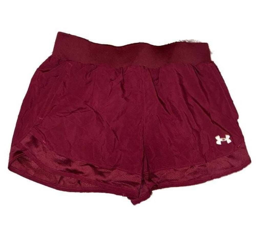 Under Armour Women's Fly-By 3-inch Running Shorts in Maroon